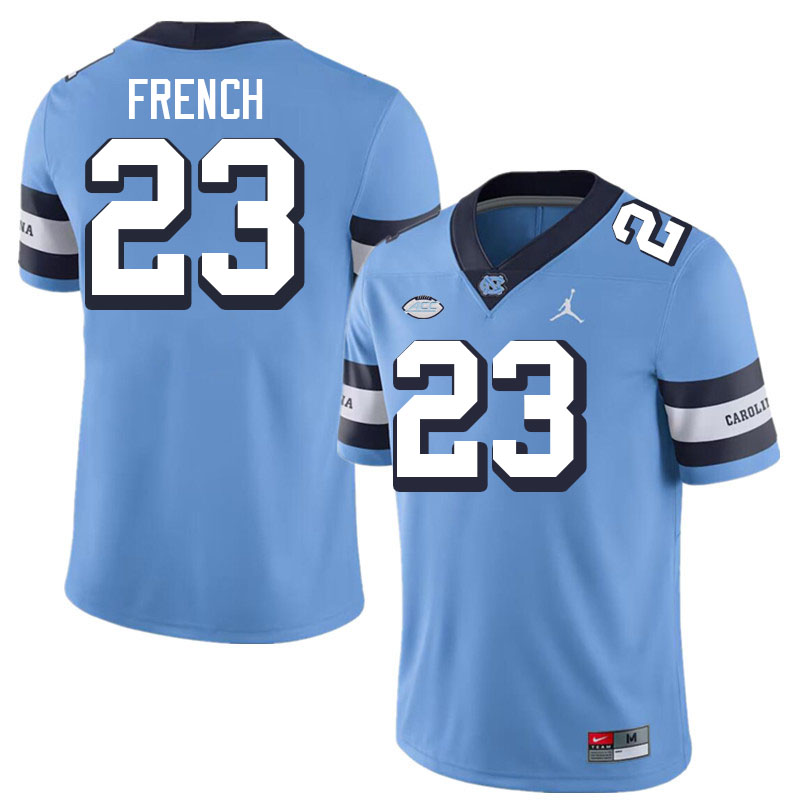 Men #23 Charleston French North Carolina Tar Heels College Football Jerseys Stitched-Throwback